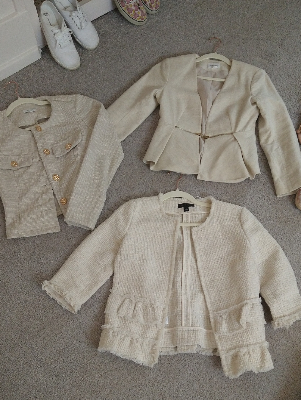 3 Cream Jacket - Classic Tweed Style